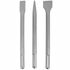 Sds Max Chisel 3pc Set 18x300mm Pointed 18x300x25mm Flat 18x300x40mm