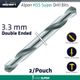 Hss Super Drill Bit Double Ended 3.3mm 2/pouch
