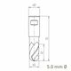 MAYKESTAG HSS-Co8 Slot End Mill With Radius 5mm Short Series 2 Flute Centre Cutting