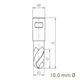 MAYKESTAG HSS-Co8 Slot End Mill With Radius 10mm Short Series 2 Flute Centre Cutting
