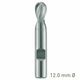 MAYKESTAG HSS-Co8 Slot End Mill With Radius 12mm Short Series 2 Flute Centre Cutting